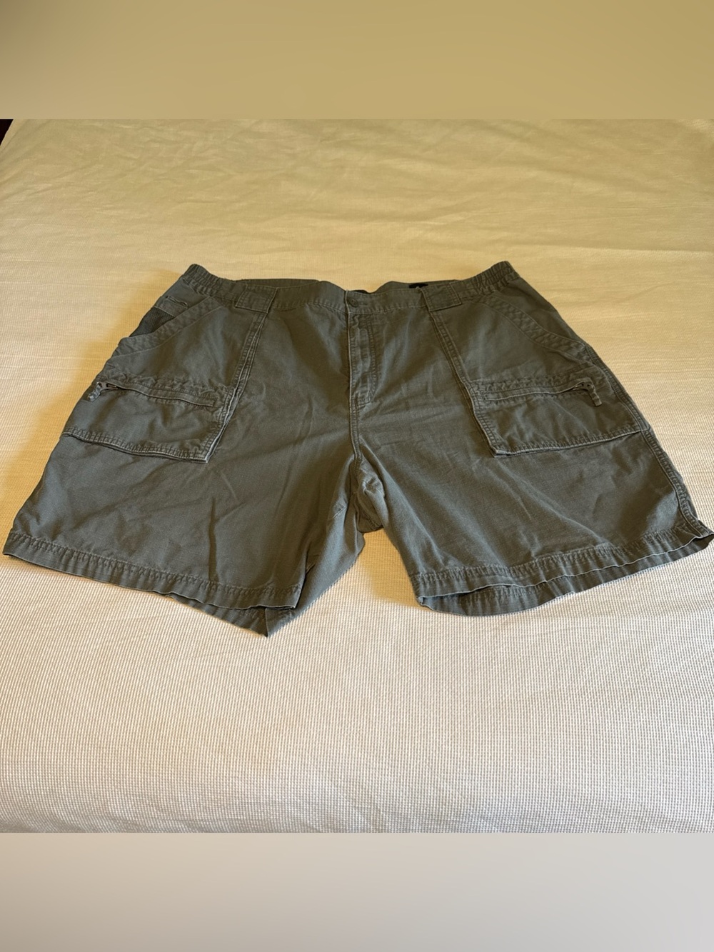 RedHead Men’s Cargo Fishing Hiking Shorts Sz 44 Dark Khaki Olive Ripstop Outdoor